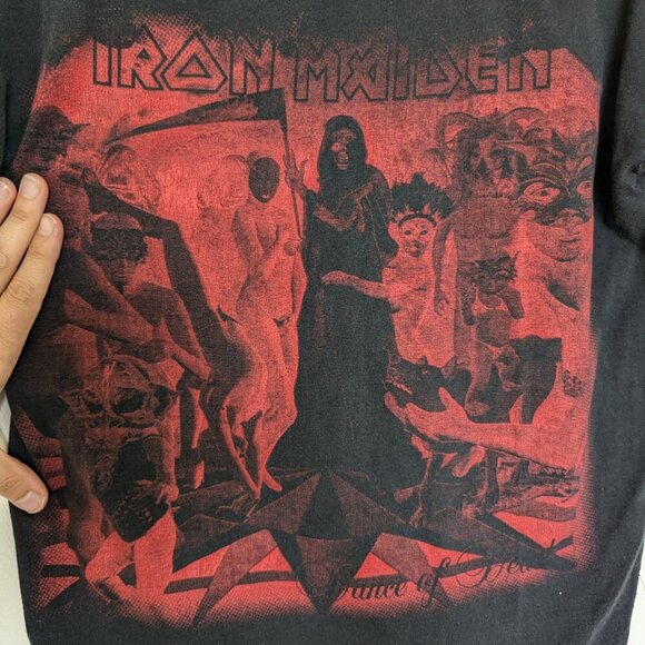 Iron Maiden Dance of Death black Tshirt, early 00's double sided metal band - Picture 8 of 12
